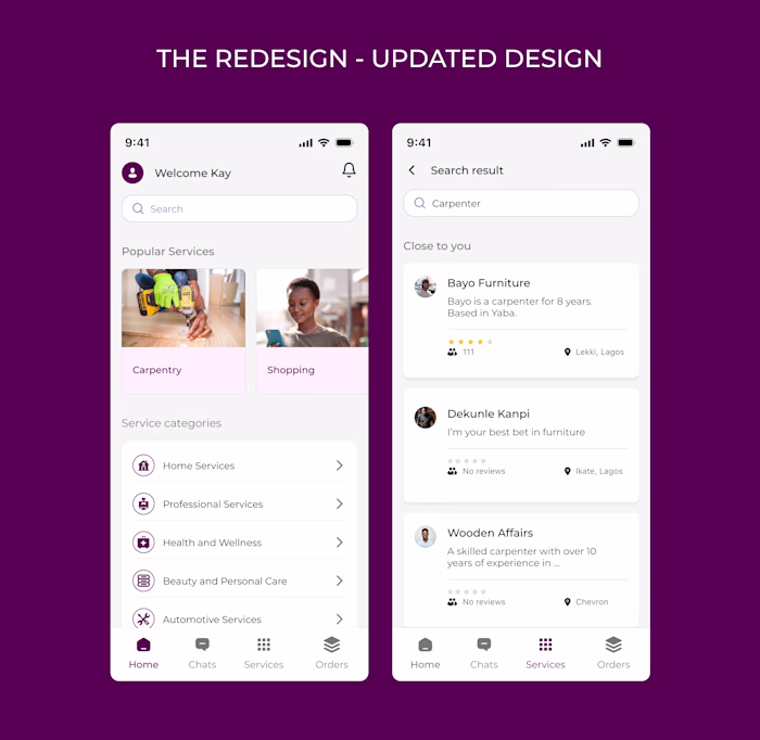 Redesigned interface of the Pureworker (https://www.behance....