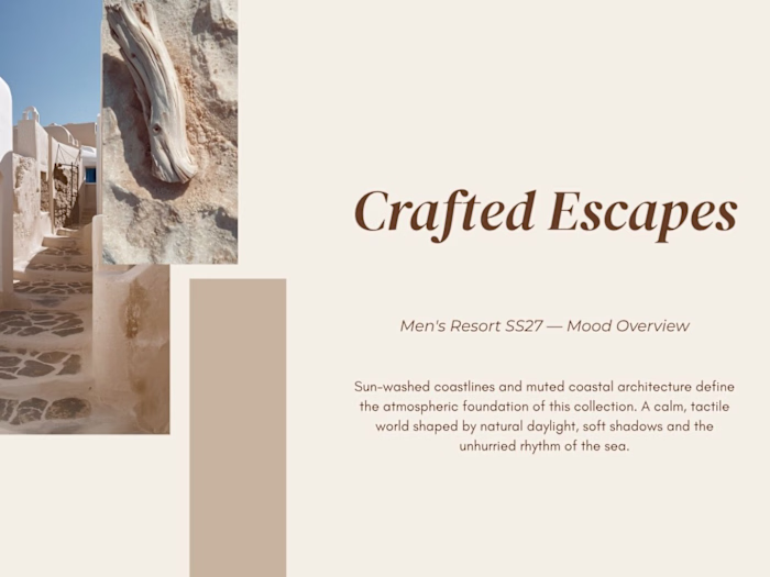CRAFTED ESCAPES — Men’s Resort