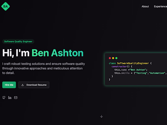 Ben Ashton | Software Quality Engineer