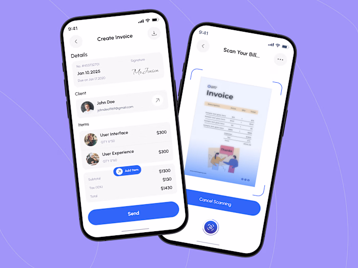 Invoice Maker App Design