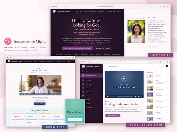Transcendent & Mighty — Meditation & Spiritual Course Platform