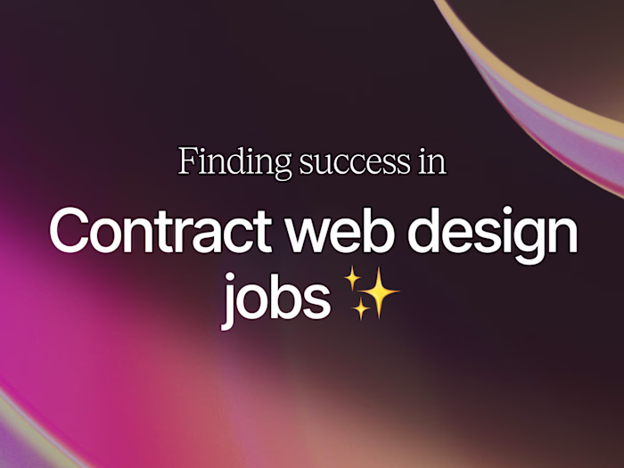 Finding Success in Contract Web Design Jobs