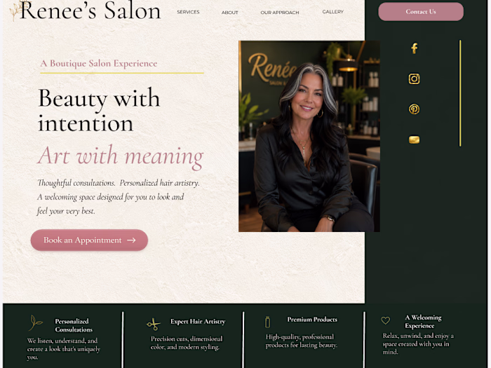 Renee’s Salon Website Design Concept