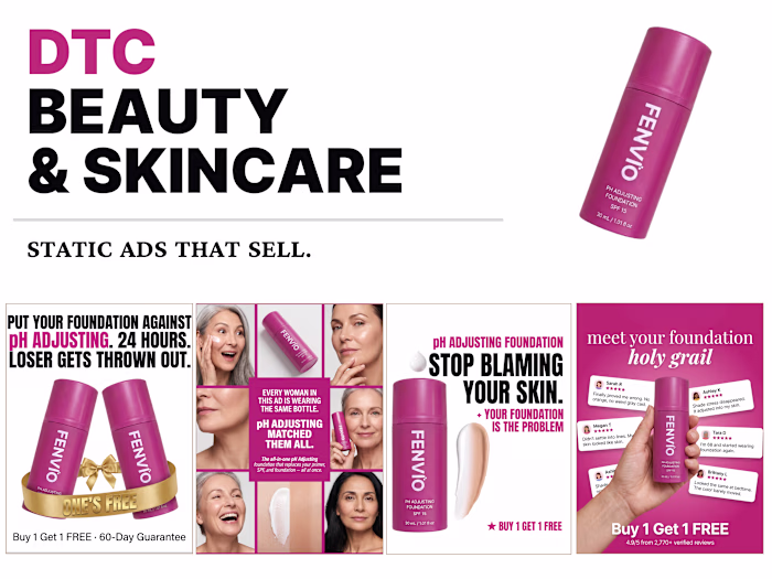 DTC BEAUTY & SKINCARE Static Ads
