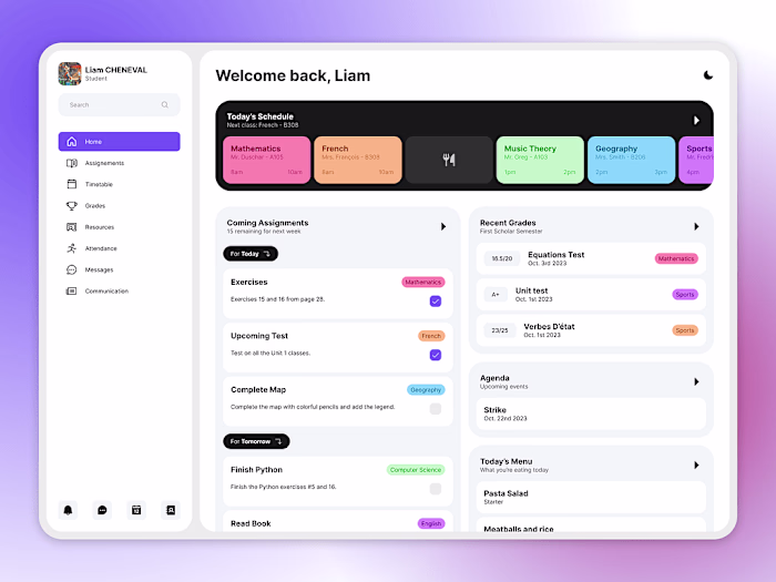 School Management Dashboard