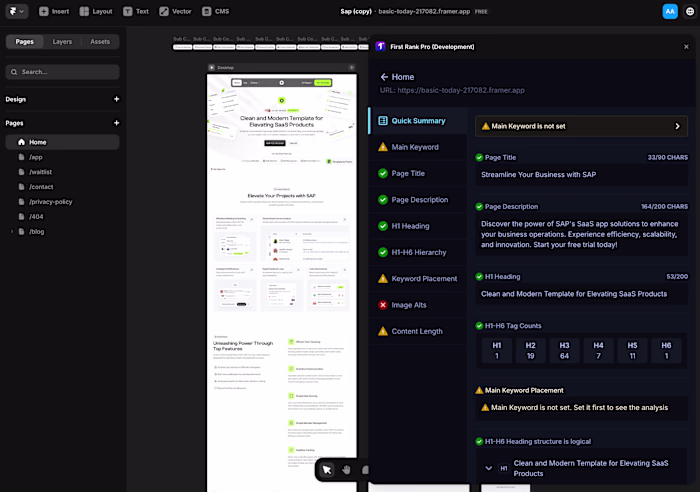 Framer SEO Plugin - Designers