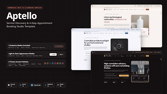 Aptello — Service Booking & Appointment Studio (Concept)