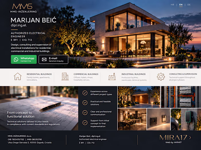 MMS-Inženjering — Digital Presence for an Electrical Engineering