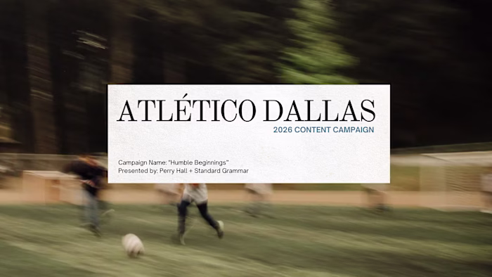Atlético Dallas – Community Stories Campaign Deck