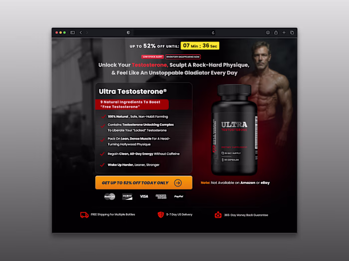 Supplement Landing Page Design