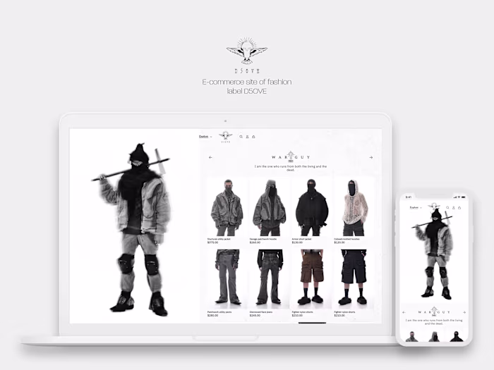 D5OVE | a fashion label's ECommerce site built on Shopify