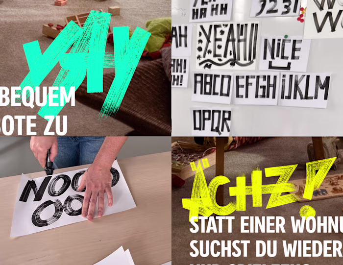 Brush font for campaign