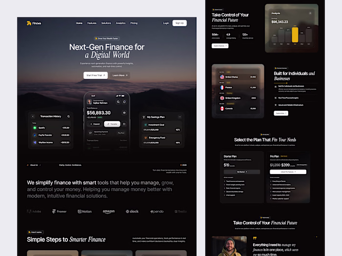 Modern Finance SaaS Landing Page