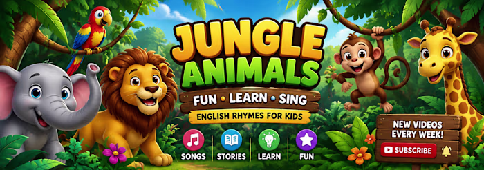 Jungle Animals Song for Kids 🦁🐵🦜 | Fun English Rhyme for Chil