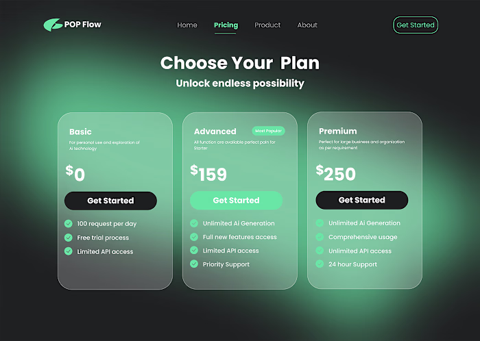 Pricing PLan UIUX