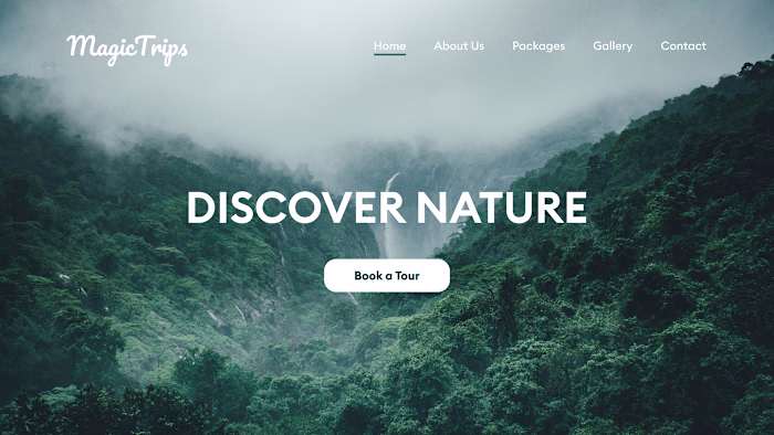 Tourism Website Landing Page on Behance