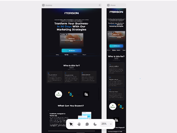 Stunning framer website
