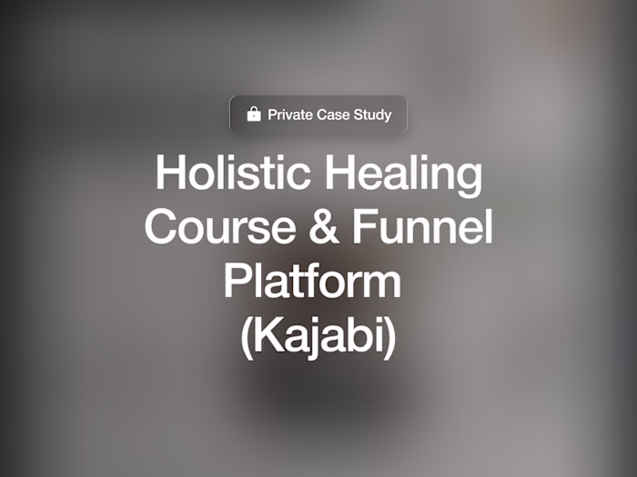 Holistic Wellness Course Platform Development | Kajabi