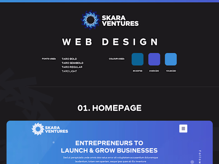 Parallax technology website design i created using figma