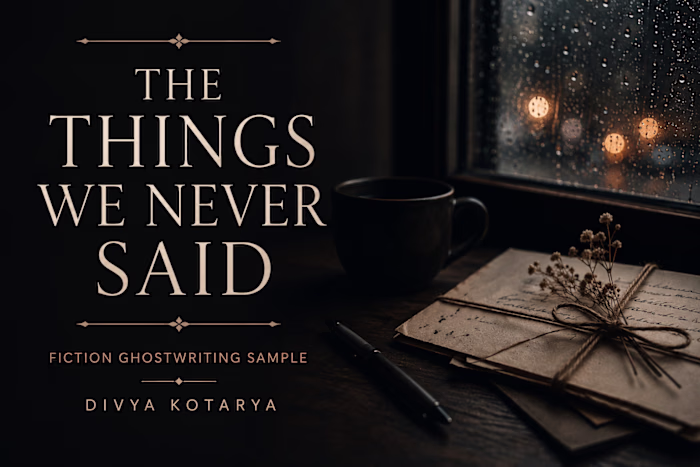 The Things We Never Said •• — Fiction Ghostwriting Sample Th...