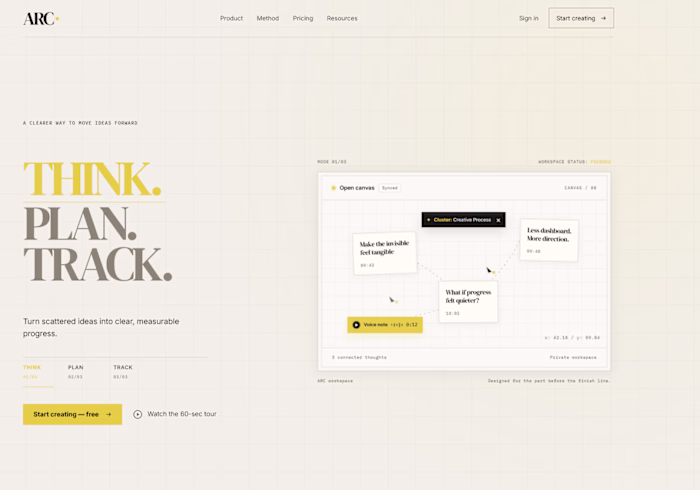 ARC — Think, Plan, Track: Editorial Productivity Experience