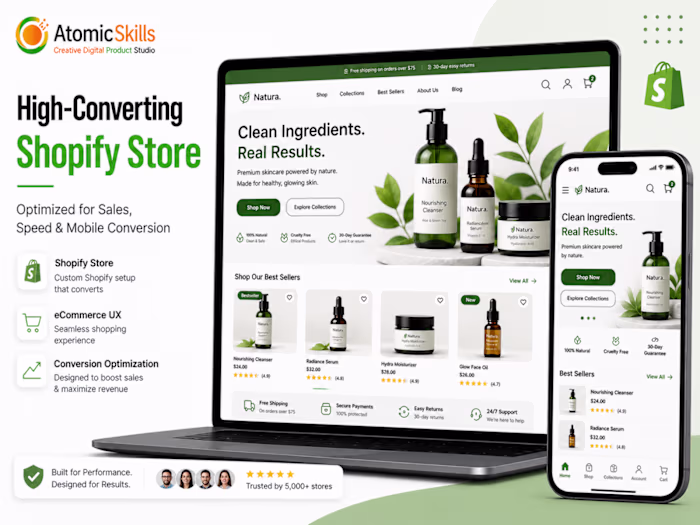 High-Converting Shopify Store for Beauty & Skincare Brands