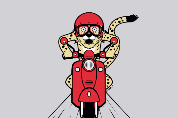 Cheetah on a Scooter