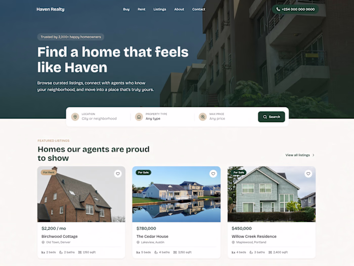 A modern, fully responsive real