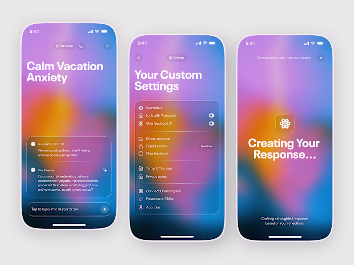 Here is my AI Meets Journaling Mobile App Redesign Feel free...