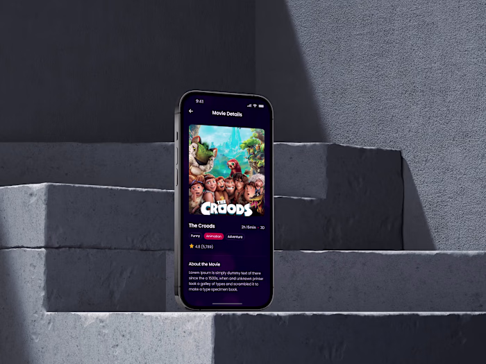 Cinemol-Movie Ticket Booking App: Movie Details Page