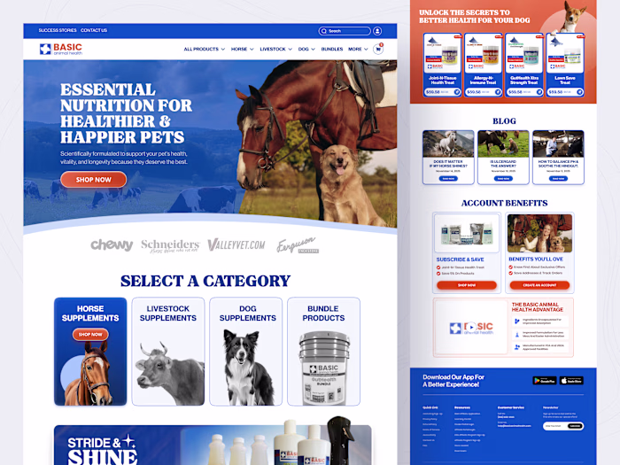 Animal Health eCommerce Website Design

Designed