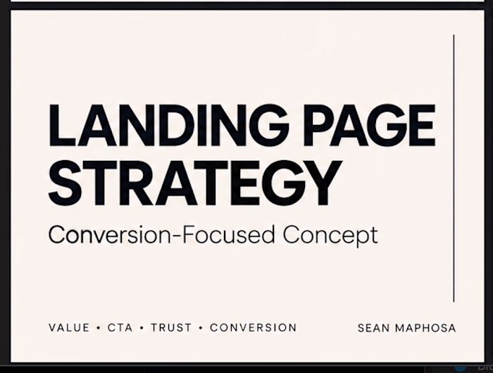 This landing page concept demonstrates