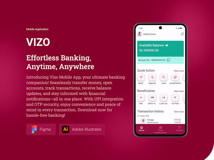 VIZO (Effortless Banking, Anytime, Anywhere)