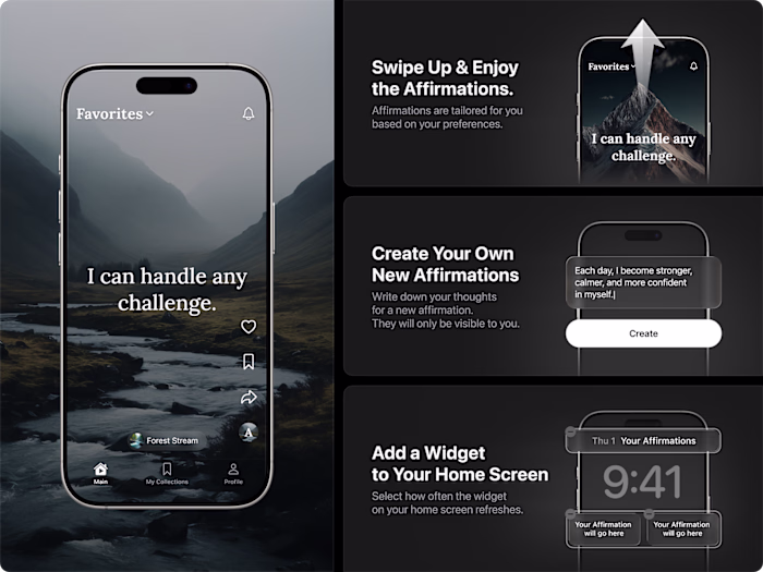 Affirmation App Interface