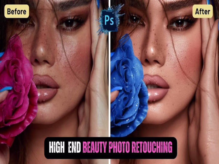 high end beauty photo retouching