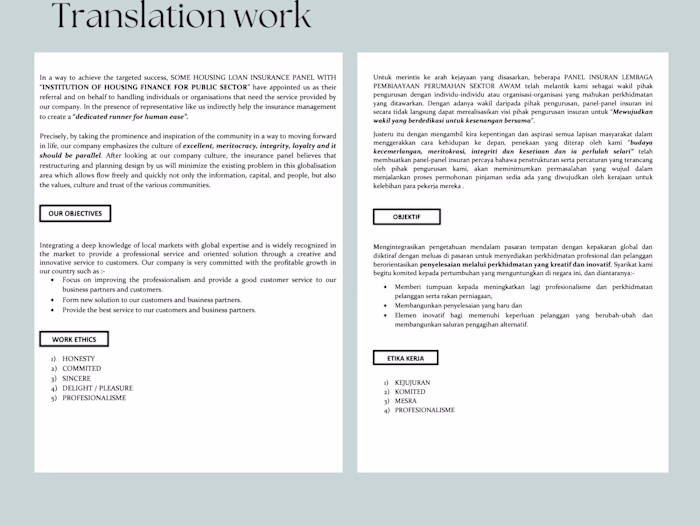 Translated and Proofread Company Profile
