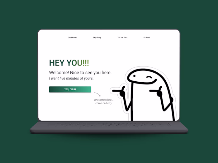 Storytelling UX Webpage