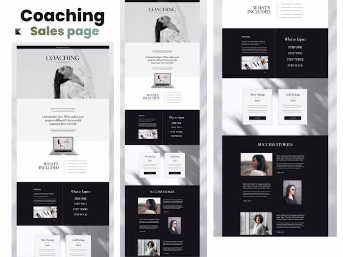 Kajabi Coaching Sales Page 

