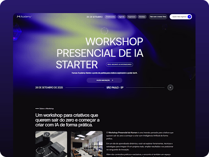 AI Workshop Landing Page