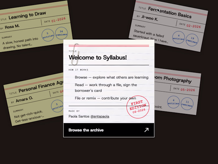 Syllabus ~ a home for
