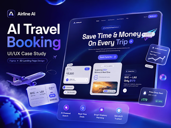 AI Travel Booking Website — UI/UX Case Study