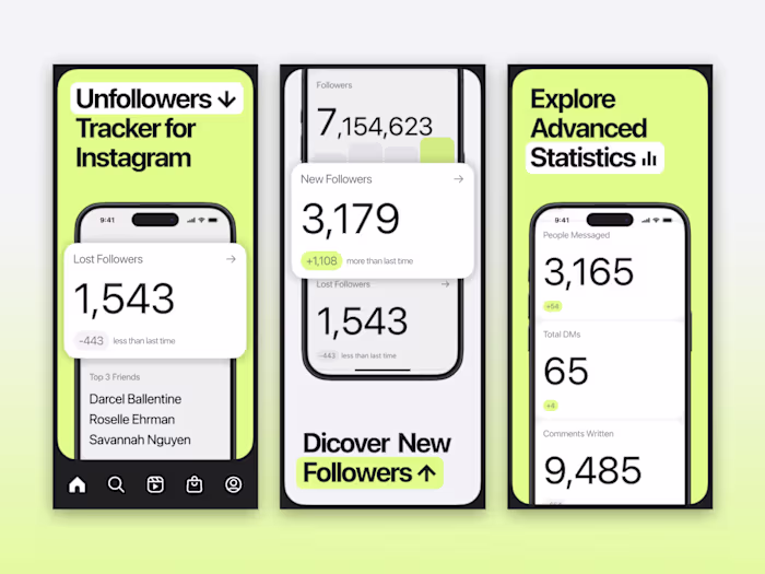 Screenshots for Instagram Analytics