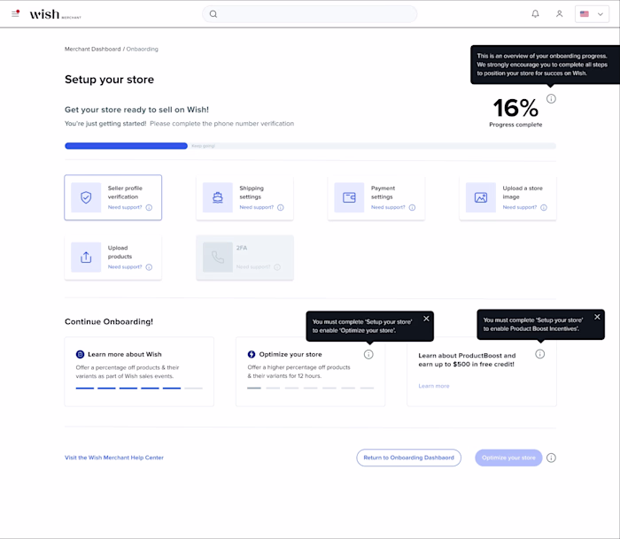 Wish - Merchant Onboarding