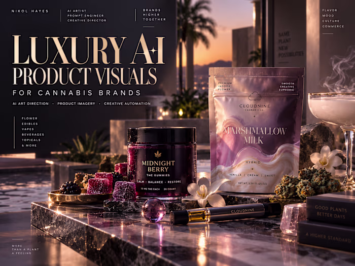 Luxury AI Product Visuals for Cannabis Brands