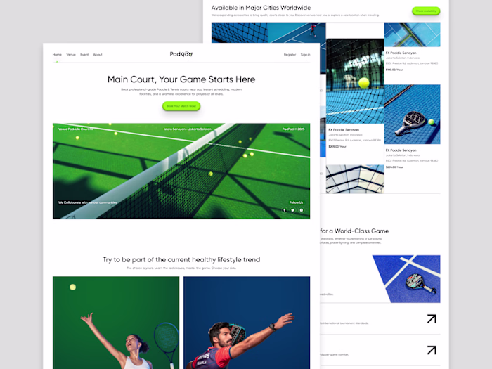 PadPad Web Design for Booking Platform