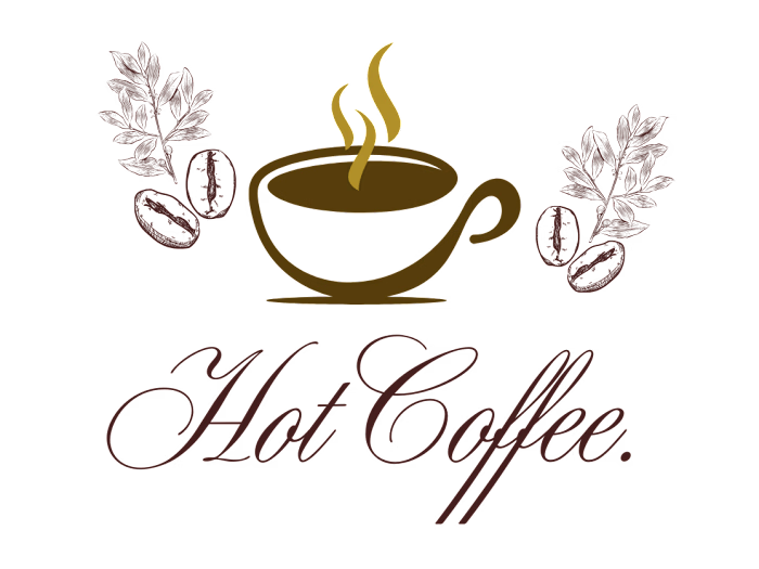 Elegant Logo Design for a Coffee Shop Brand "Hot Coffee"
