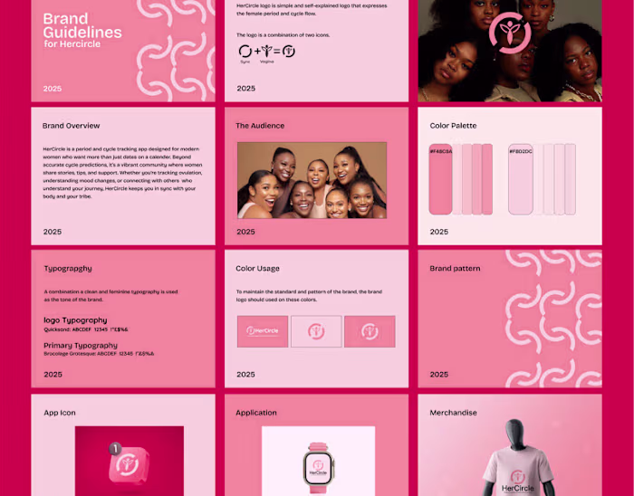 Brand guide and style for HerCircle