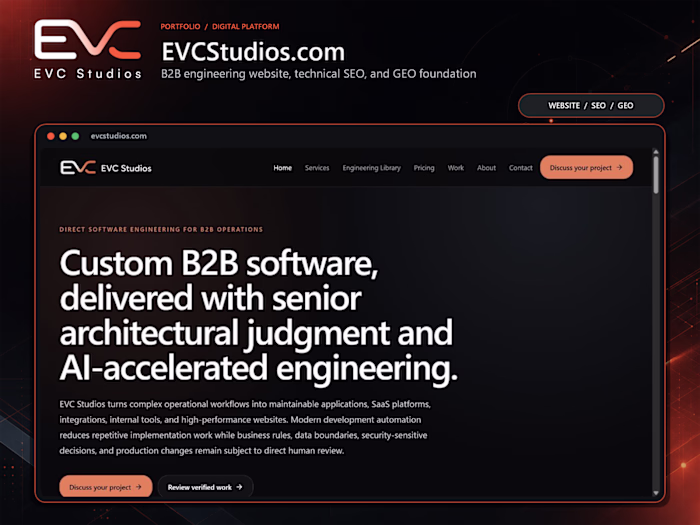 EVC Studios — B2B website,