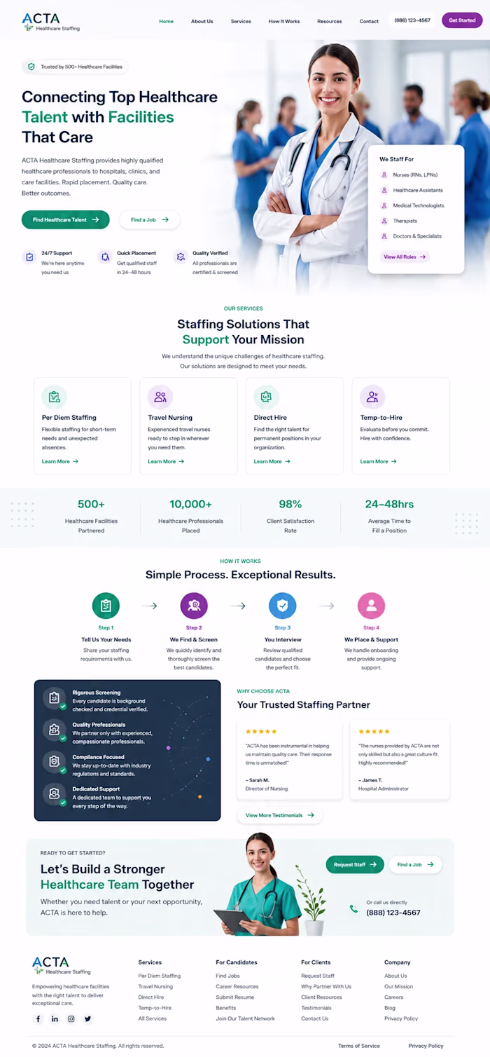 Healthcare Landing Page |  UI/UX Design