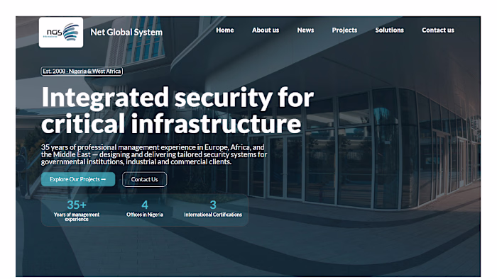 Developed a professional corporate website